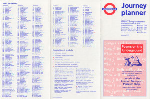 [January 1993] Journey planner: Poems on the Underground