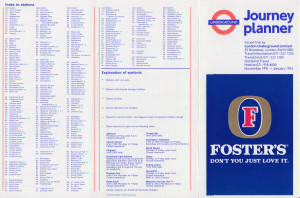 [November 1991] Journey planner: Fosters | Don't your just love it