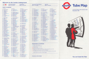 [November 1995] Tube Map: Journey planner with station index: You can't beat the Tube