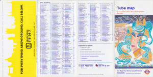 [April 2003] Tube map: Journey planner with station index and facilities: The Magic River Thames Lady with Jewels