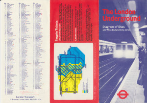 [1982: Number 2] Diagram of lines and West End and City Zones