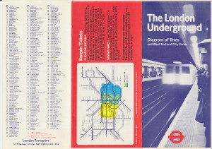 [1982: Number 1] Diagram of lines and West End and City Zones