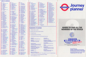 [1989] Journey planner: Guiness World of Records Exhibition
