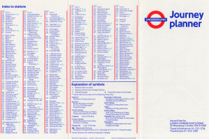 [1987: No 1] Journey planner (Copyright not on map)
