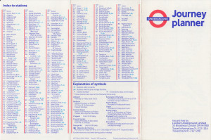 [1987: No 1] Journey planner (Copyright on map)