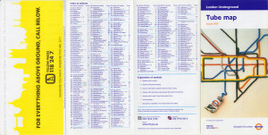 [August 2003] Tube map: The Tate Gallery by Tube