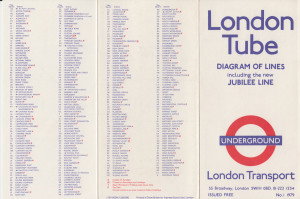 [1979: No 1] Diagram of Lines: Including the new Jubilee Line