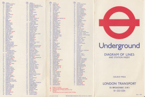 [1978: No 2] Diagram of Lines and Station Index