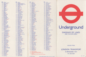 [1978: No 2] Diagram of Lines and Station Index
