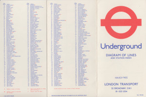 [1975: No 2] Diagram of Lines and Station Index