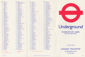 [1976: No 1] Diagram of Lines and Station Index