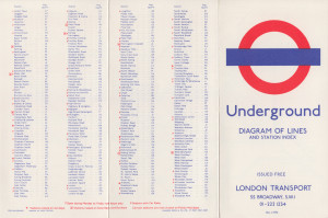 [1972: No 1] Diagram of Lines and Station Index