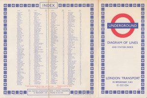 [1971] Diagram of Lines and Station Index