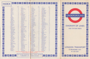 [1971] Diagram of Lines and Station Index