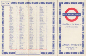 [1969] Diagram of Lines and Station Index