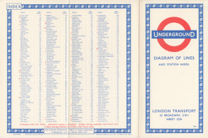 [1964] Diagram of Lines and Station Index