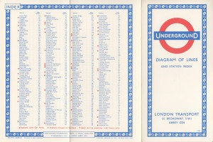 [1962] Diagram of Lines and Station Index