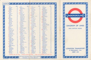 [1961] Diagram of Lines and Station Index