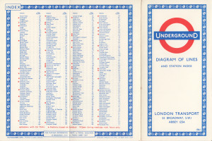 [1961] Diagram of Lines and Station Index