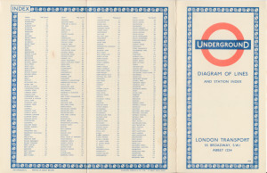 [1958] Diagram of Lines and Station Index