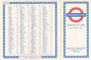 [1962] Diagram of Lines and Station Index