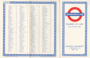 [1960] Diagram of Lines and Station Index