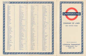 [1957] Diagram of Lines and Station Index