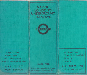 [January 1926] Map of London’s Underground Railways: Green Cover