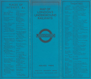 [1930] Map of London’s Underground Railways: Blue Cover