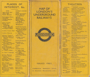 [1928] Map of London’s Underground Railways: Yellow Cover