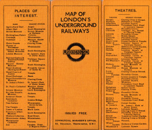 [June 1927] Map of London’s Underground Railways: Yellow Cover