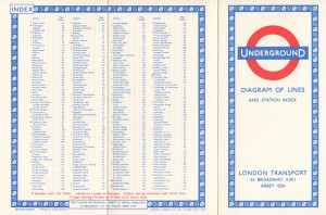 [1966] Diagram of Lines and Station Index (Cover IS NOT dated)