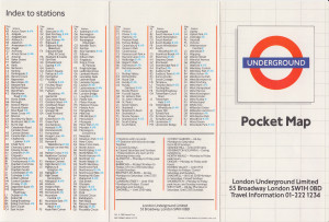 [March 1985: Ref A] Pocket Map (Watford wrongly indexed as C1)