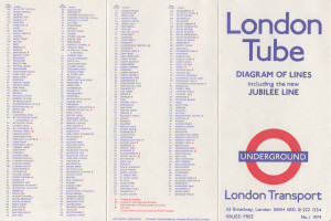 [1979: No 1] Diagram of Lines: Including the new Jubilee Line