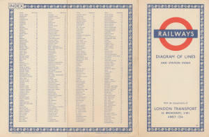 [1956] Diagram of Lines and Station Index
