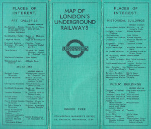[April 1926] Map of London’s Underground Railways: Green Cover