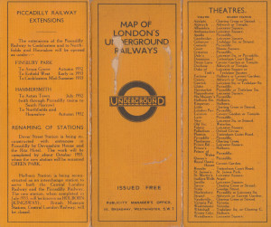 [1932] Map of London’s Underground Railways: Orange Cover