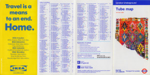 [October 2008] Tube map: Fragment of a Magic Carpet (East London line & fare zones mis-print)