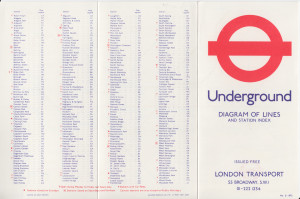 [1972: No 2] Diagram of Lines and Station Index (No print code)
