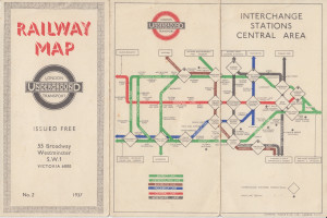 [1937: No 2] Railway Map: "London Transport | Underground" roundel