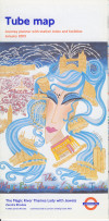 [January 2003] Tube map: Journey planner with station index and facilities: The Magic River Thames Lady with Jewels (Misprint: Map is blank)