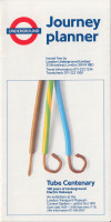 [1990] Journey planner: Tube Centenary - 100 Years of Underground Electric Railways (Misprint: Map is blank)