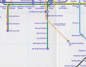 [September 2009] Tube map: Earth (Missing Thames & Fare Zones)