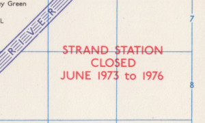 [1972: No 2] Diagram of Lines and Station Index (Map OP: Strand Station Closed)