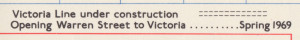 [1968: No 3] Diagram of Lines and Station Index (Map OP: Victoria Line under construction)
