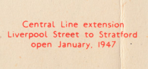 [1946: No 1] Diagram of Lines (Central Line Extension overprint on map)