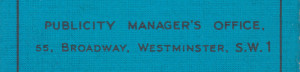 [1930] Map of London’s Underground Railways: Blue Cover
