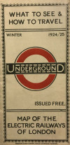 [November 1924: Winter 1924/25] Underground Map of the Electric Railways of London