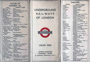 [1933] Underground Railways of London: "LTPB | Underground" roundel (North Point on map)