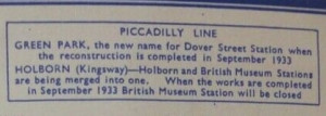 [1933] Underground Railways of London: "LTPB | Underground" roundel (North Point on map)